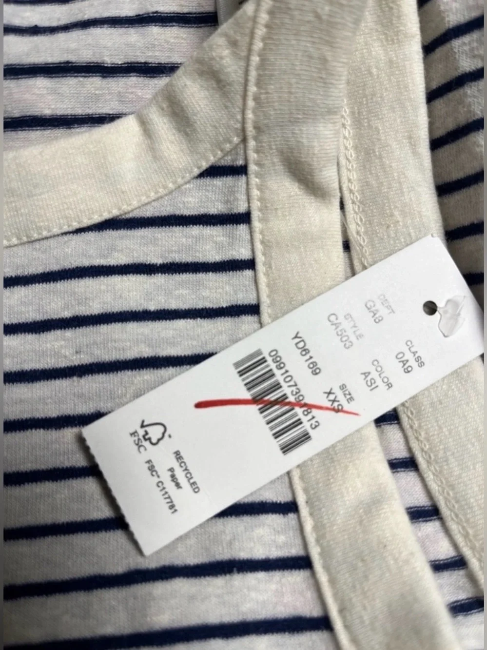 J.Crew High-neck tank top in striped stretch linen blend